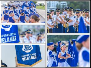 Na svečanom mimohodu Narodne glazbe Vela Luka zavijorila se nova zastava