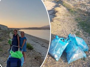 Prijateljice iz Slovenije počistile pašku plažu: "Da smo imale još vreća, sve bi napunile!"