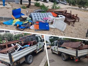 Komunalci u Kolanu na Pagu počistili smeće kojim su pojedinci rezervirali mjesto na plaži
