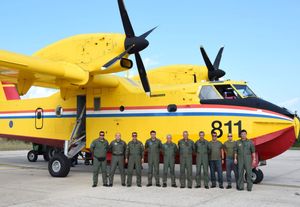 Povratak Canadaira CL-415 sa gašenja požara u Grčkoj