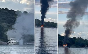 VIDEO Gori jahta u Kornatima kod otoka Žuta, posada evakuirana