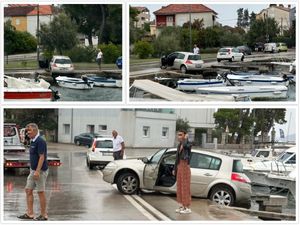 Automobil u Zadru umalo upao u more