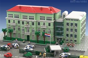 FOTO Zgrada Policijske uprave dubrovačko-neretvanske poslužila kao inspiracija za slaganje kreacije koja se sastoji od gotovo 15 tisuća kockica