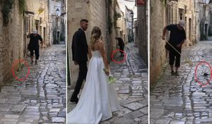 VIDEO Fotograf u Trogiru snimao mladence, kad mu je u kadar uletio prizor kojeg nitko od njih neće zaboraviti!
