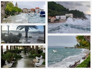 FOTO/VIDEO OLUJNI OŠTRO I LEBIĆ Opet poplavljene rive, valovi uništavaju prvi red do mora!