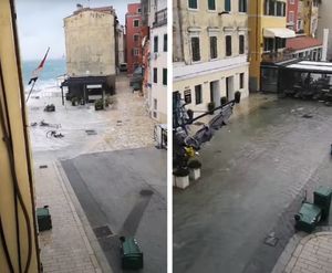 VIDEO Olujno jugo u Rovinju doslovno razlilo more po ulicama!