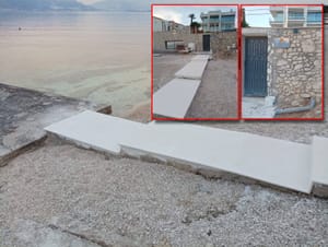 FOTO Bahati Poljaci na Čiovu izbetonirali put od viletine i vlastiti odvod do mora!