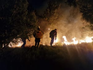 STIGLI KANADERI Vatrogasci cijelu noć obuzdavali požar kod Šibenika