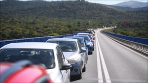 VIDEO Pogledajte kolika je kolona na šibenskom mostu!