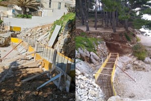 Povreda pomorskog dobra kod Omiša - gradio gdje nije smio pa morao ukloniti stepenice!