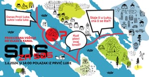 Prosvjed brodovima od Prvića preko Zlarina do ulaza u kanal sv. Ante - SOS za 505!