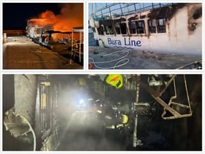 Na Čiovu izgorio putnički brod tvrtke Bura Line!