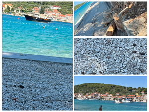 MINE U PRVIĆ LUCI Glavna mjesna plaža puna pasjeg izmeta i komada srušenih zidova