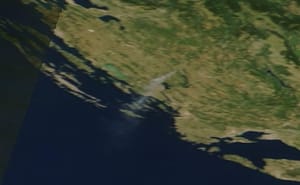 Požar kod Skradina snimila i NASA iz svemira