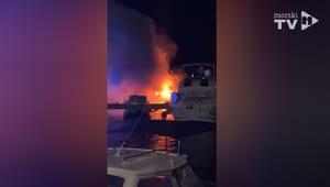 Gori brod u Biogradu!