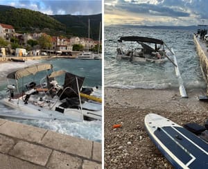 Nevrijeme u Bolu razbilo i potopilo jedrilicu