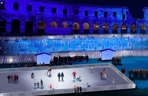 Spektakularni prizori tijekom Adventa u pulskoj Areni