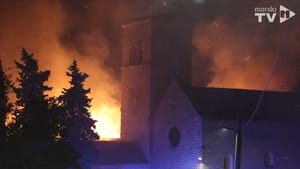 VIDEO Izgorio samostan na Čiovu