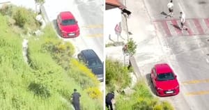 ŠIRI SE URNEBESNA SNIMKA Divljak vezanih ruku bježi policajcu nakon masovne tučnjave u Splitu - Nekoliko osoba zatražilo medicinsku pomoć