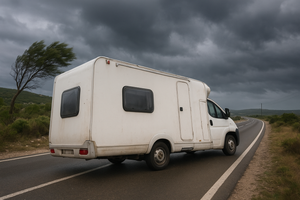 DRAMA NA KRČKOM MOSTU Orkanska bura prevrnula kamper s Talijanima - Ozlijeđena žena!