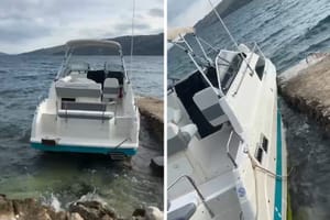 VIDEO Traži se vlasnik! Nasukan gliser u Poljicima