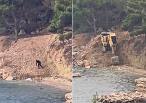 KAKVO PLJUVANJE PO DRŽAVI Kažnjeni s mizernih 1,3 tisuće eura i jutros opet bagerima uništavaju obalu kod Omiša!