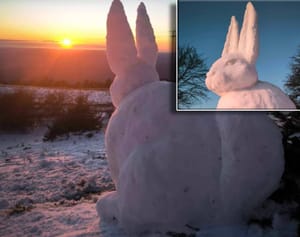 Snježni zec na Učki razveselio najmlađe izletnike