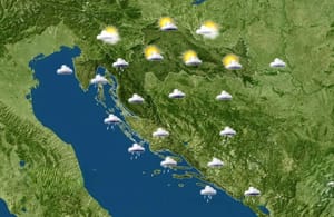 U četvrtak kiša, osobito na južnom dijelu Jadrana