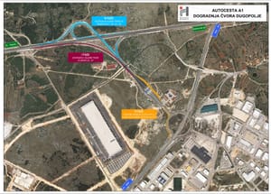 Nastavak radova na dogradnji čvora Split (Dugopolje): "Zbog kompleksnosti  radova promet na ovoj dionici bit će otežan"