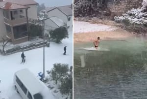 U Rapcu se neki skijaju, dok se drugi istovremeno kupaju!