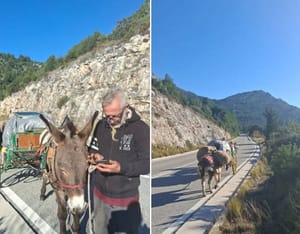 Ovaj čovjek putuje Europom s dva magarca: "Zaustavio se na Drveniku, a cilj mu je putovanje bez obzira koliko će daleko stići"