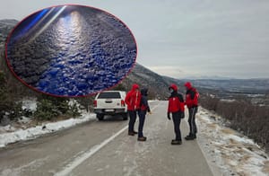 Zbog crnog leda na cesti i bure evakuirana obitelji s dvoje djece - Više intervencija HGSS-a u sjevernoj Dalmaciji!