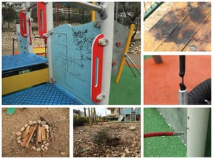 DIVLJACI U MAKARSKOJ Potpuno uništili i zapalili više puta obnovljeno dječje igralište, počupali stotine posađenih grmova