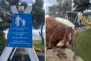 VIDEO Bor u Zadru pao na dječje igralište i kafić: "Sreća da priroda prati natječaje na pomorskom dobru..."