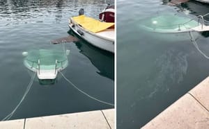 Dok Zadrani muku muče s vezovima, netko je privezao brodicu vukovarskih registracija koja se - potopila, a pojavila se i mrlja!