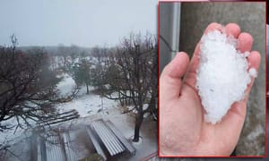 Tuča zabijelila Tisno i Murter, na Promini se temperatura spustila na 0 °C!