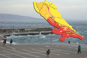 OLUJNA BURA Crveni meteoalarm za srednji i južni Jadran