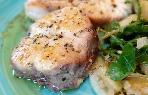 ŽELINA KUŽINA Morski pas pečen na grill ploči