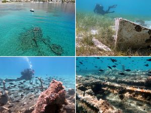 MAONA Njemačka teglenica potopljena na svega 3-5 m dubine kod Omiša