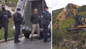 DRAMA NA GRADILIŠTU PRISTUPNE CESTE Policija na Pelješcu privela vinara koji nije dao na svoje vinograde