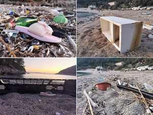 POZDRAV IZ ALBANIJE Jugo nam opet donijelo gomilu smeća