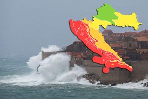 CRVENI METEOALARM ZA CIJELI JADRAN Jugo do 130 km/h, velike količine oborina i bujične poplave!