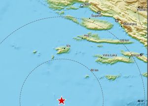 OPET Novi potres u srednjem Jadranu na samo 2 km dubine