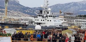 Pomoćni brod jednog od najbogatijih ruskih oligarha u splitskom Škveru