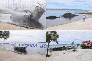 MARINA KAŠTELA: POGLEDAJTE ŠTO JE OSTALO Jedan brod još uvijek gori…