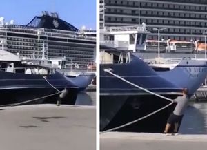 VIDEO Čovjek koji rukama vuče katamaran, postao hit dana!