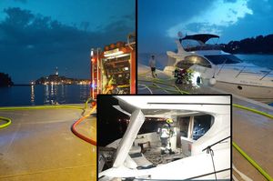 VATROGASCI SPRIJEČILI NAJGORE Mađaru u rovinjskoj marini izgorjela jahta