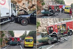 TRAGEDIJA KOD TRSTENOG Jedna osoba poginula, a četiri teško ozlijeđene u sudaru na jadranskoj magistrali