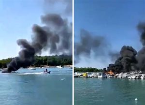 VIDEO: GORE GLISERI Više plovila u plamenu na rivi u Medulinu!