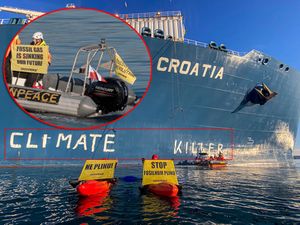 Aktivisti Greenpeacea išarali LNG terminal na Krku, a stigli gumenjacima s moćnim vanbrodskim motorima!